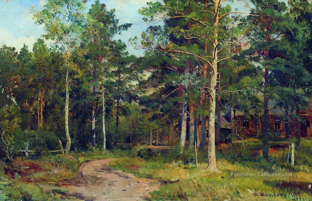 chemin de paysage d’automne dans la forêt 1894 Ivan Ivanovitch arbres Peintures à l'huile
